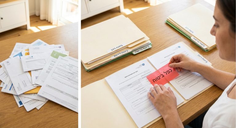 ייצוג מציאותי של מצב מסודר וברור לאחר ניהול והשוואת ביטוחים עם זיהוי כפל ביטוח והבנת הכיסויים באמצעות פוליסייב